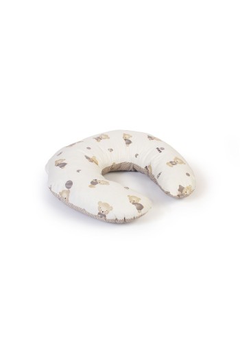 Μαξιλάρι Θηλασμού bebe Bear's Nest 05 60x50x15 White-Grey 100% Cotton Μαξιλάρι Θηλασμού bebe Bear's Nest 05 60x50x15 White-Grey 100% Cotton