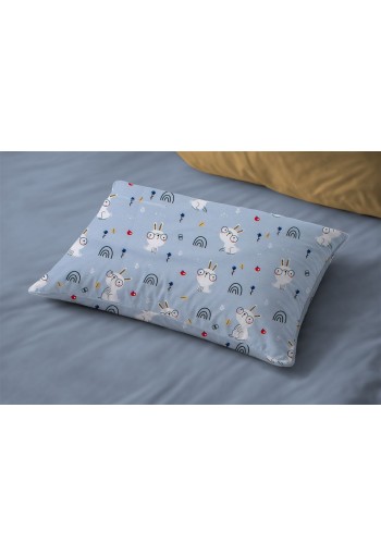 Μαξιλαροθήκη Εμπριμέ bebe Rabbit Garden 584 35X45 Sky Blue 100% Cotton Μαξιλαροθήκη Εμπριμέ bebe Rabbit Garden 584 35X45 Sky Blue 100% Cotton