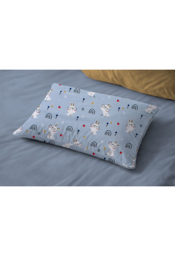 Μαξιλαροθήκη Εμπριμέ bebe Rabbit Garden 584 35X45 Sky Blue 100% Cotton Μαξιλαροθήκη Εμπριμέ bebe Rabbit Garden 584 35X45 Sky Blue 100% Cotton
