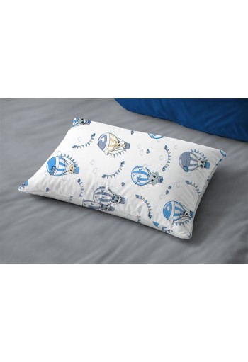 Μαξιλαροθήκη Εμπριμέ bebe The Floating Zoo 596 35X45 White-Blue 100% Cotton Μαξιλαροθήκη Εμπριμέ bebe The Floating Zoo 596 35X45 White-Blue 100% Cotton