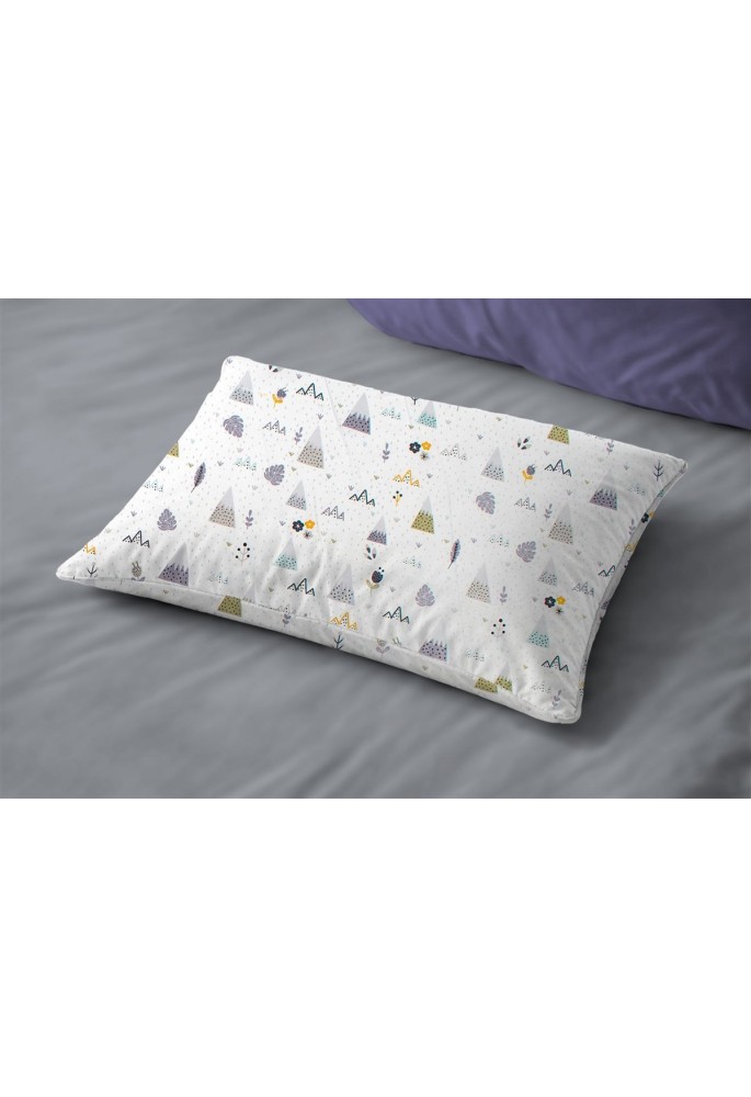 Μαξιλαροθήκη Εμπριμέ bebe Whimsical Mountainside 588 35X45 White-Grey 100% Cotton Μαξιλαροθήκη Εμπριμέ bebe Whimsical Mountainside 588 35X45 White-Grey 100% Cotton