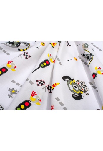 Πάνα Χασέ bebe Animal Grand Prix 590 80X80 White-Olive 100% Cotton Πάνα Χασέ bebe Animal Grand Prix 590 80X80 White-Olive 100% Cotton