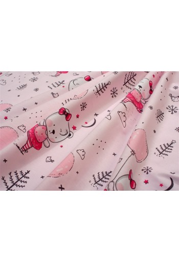 Πάνα Χασέ bebe Ballerina Bear 598 80X80 Pink 100% Cotton Πάνα Χασέ bebe Ballerina Bear 598 80X80 Pink 100% Cotton