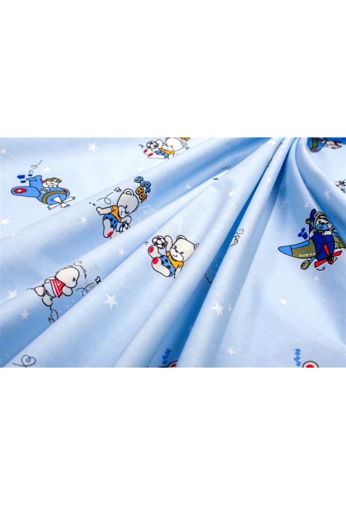 Πάνα Χασέ bebe Bear's Playtime 591 80X80 Sky Blue 100% Cotton Πάνα Χασέ bebe Bear's Playtime 591 80X80 Sky Blue 100% Cotton