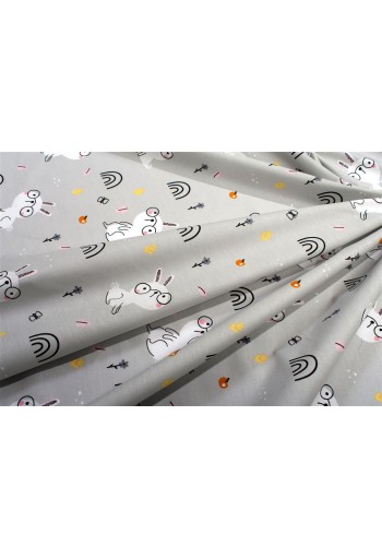 Πάνα Χασέ bebe Rabbit Garden 586 80X80 Grey 100% Cotton Πάνα Χασέ bebe Rabbit Garden 586 80X80 Grey 100% Cotton