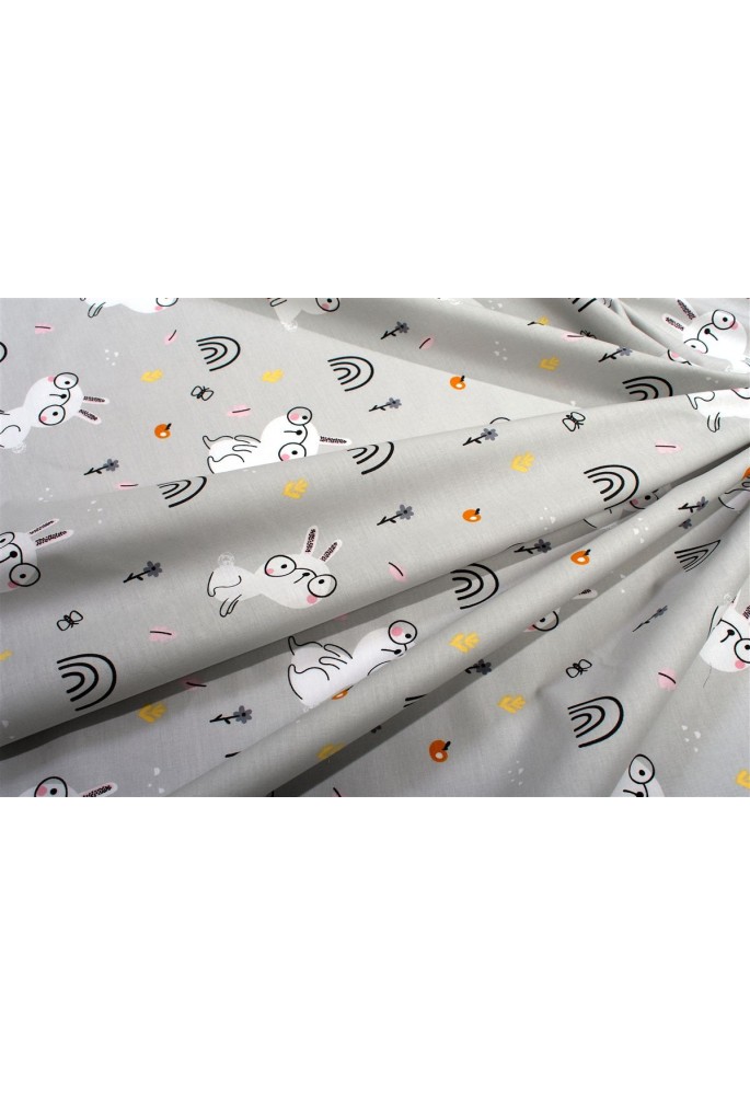 Πάνα Χασέ bebe Rabbit Garden 586 80X80 Grey 100% Cotton