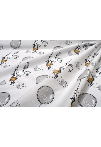 Σεντονάκι Λίκνου bebe Floating Bunny 715 80X110 Grey 100% Cotton Σεντονάκι Λίκνου bebe Floating Bunny 715 80X110 Grey 100% Cotton