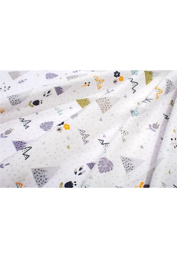 Σεντονάκι Λίκνου bebe Whimsical Mountainside 588 80X110 White-Grey 100% Cotton Σεντονάκι Λίκνου bebe Whimsical Mountainside 588 80X110 White-Grey 100% Cotton