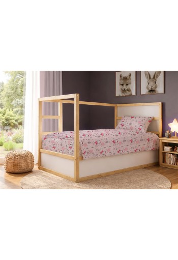 Σεντόνια Εμπριμέ Σετ 2 τεμ kids Ballerina Bear 598 160X240 Pink 100% Cotton Σεντόνια Εμπριμέ Σετ 2 τεμ kids Ballerina Bear 598 160X240 Pink 100% Cotton
