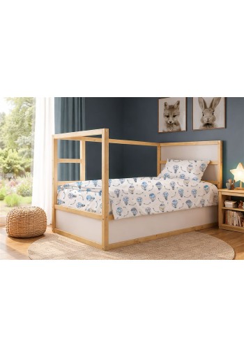 Σεντόνια Εμπριμέ Σετ 2 τεμ kids The Floating Zoo 596 160X240 White-Blue 100% Cotton Σεντόνια Εμπριμέ Σετ 2 τεμ kids The Floating Zoo 596 160X240 White-Blue 100% Cotton