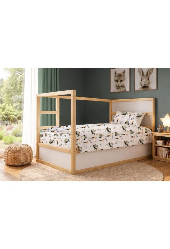 Σεντόνια Εμπριμέ Σετ 3 τεμ kids Animal Grand Prix 590 160X240 White-Olive 100% Cotton Σεντόνια Εμπριμέ Σετ 3 τεμ kids Animal Grand Prix 590 160X240 White-Olive 100% Cotton