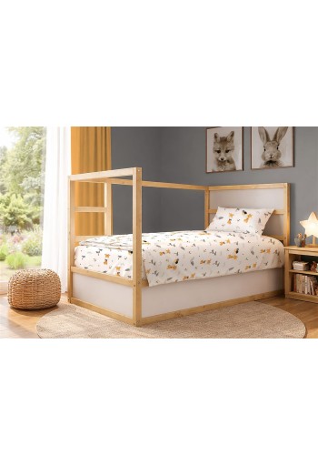 Σεντόνια Εμπριμέ Σετ 3 τεμ kids Giraffe 599 160X240 White-Orange 100% Cotton Σεντόνια Εμπριμέ Σετ 3 τεμ kids Giraffe 599 160X240 White-Orange 100% Cotton