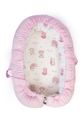 Φωλιά Ύπνου bebe Bear's Nest 04 85x60x15 White-Pink 100% Cotton Φωλιά Ύπνου bebe Bear's Nest 04 85x60x15 White-Pink 100% Cotton