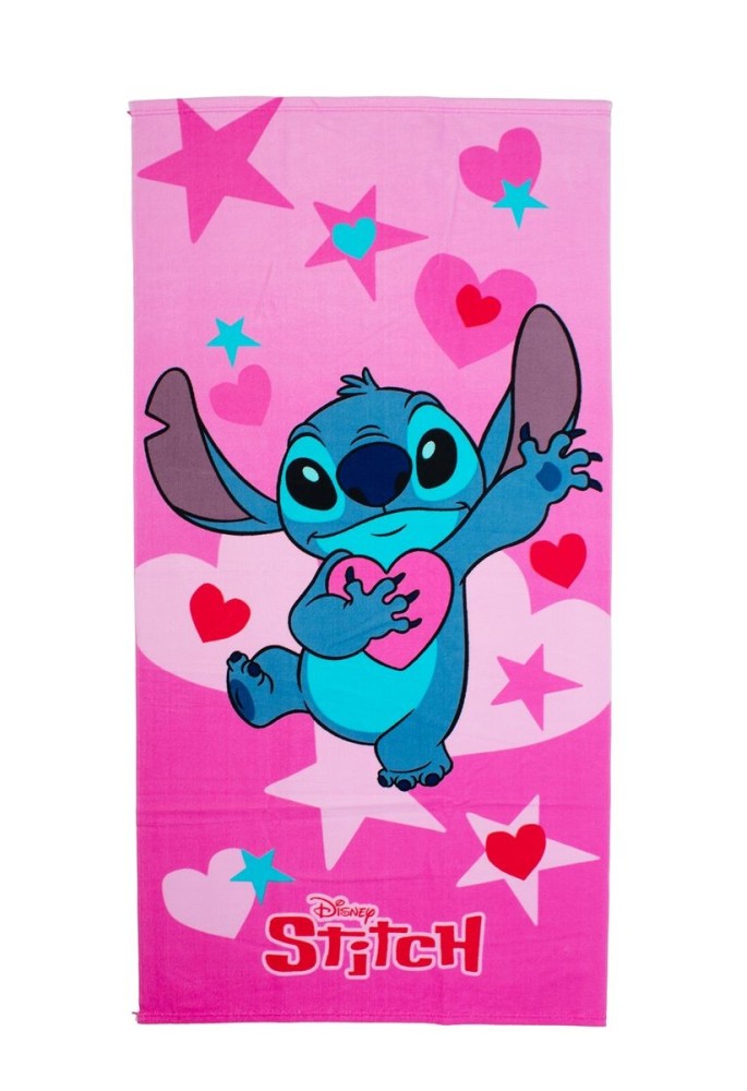 Πετσέτα Θαλάσσης Quick Dry Disney Home Lilo & Stitch 085 70X140 Baby Pink 100% Microfiber Πετσέτα Θαλάσσης Quick Dry Disney Home Lilo & Stitch 085 70X140 Baby Pink 100% Microfiber