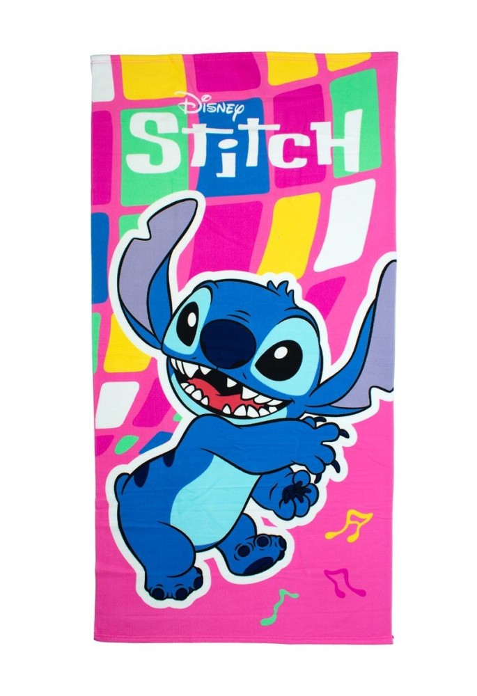 Πετσέτα Θαλάσσης Quick Dry Disney Home Lilo & Stitch 188 70X140 Pink 100% Microfiber Πετσέτα Θαλάσσης Quick Dry Disney Home Lilo & Stitch 188 70X140 Pink 100% Microfiber