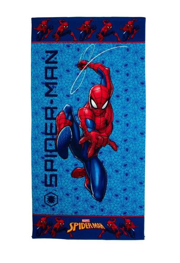 Πετσέτα Θαλάσσης Quick Dry Marvel Spider-Man 208 70X140 Sky Blue 100% Microfiber Πετσέτα Θαλάσσης Quick Dry Marvel Spider-Man 208 70X140 Sky Blue 100% Microfiber