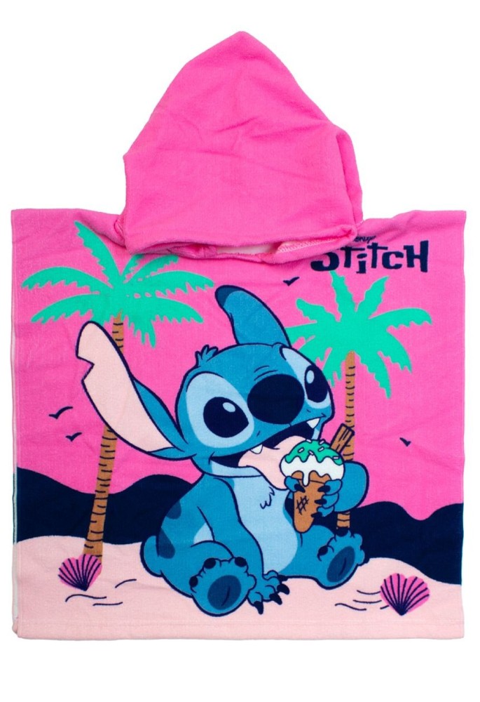 Πόντσο Θαλάσσης Quick Dry Disney Home Lilo & Stitch 195 50X100 Baby Pink 100% Microfiber Πόντσο Θαλάσσης Quick Dry Disney Home Lilo & Stitch 195 50X100 Baby Pink 100% Microfiber