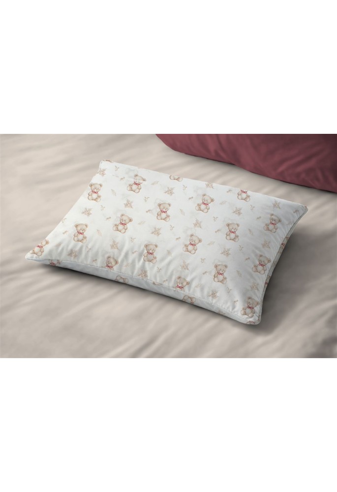 Μαξιλαροθήκη Εμπριμέ kids Newborn Bear 716 50x70 White-Beige 100% Cotton Μαξιλαροθήκη Εμπριμέ kids Newborn Bear 716 50x70 White-Beige 100% Cotton