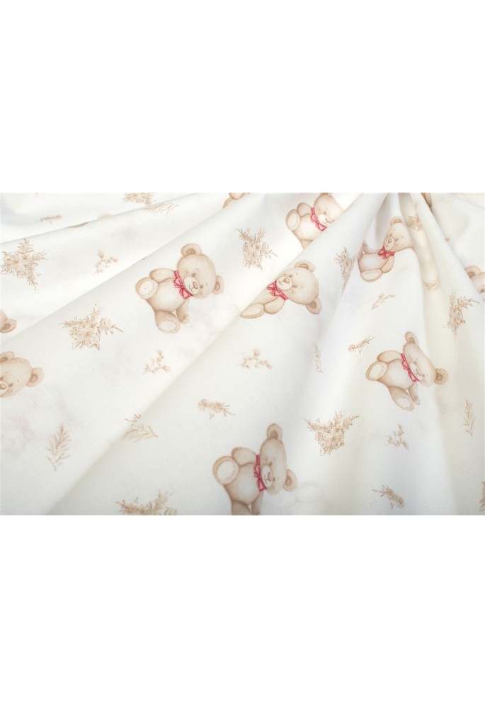 Πάνα Χασέ bebe Newborn Bear 716 80x80 White-Beige 100% Cotton