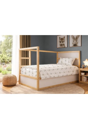 Παπλωματοθήκη Εμπριμέ kids Newborn Bear 717 160x240 White-Grey 100% Cotton Παπλωματοθήκη Εμπριμέ kids Newborn Bear 717 160x240 White-Grey 100% Cotton