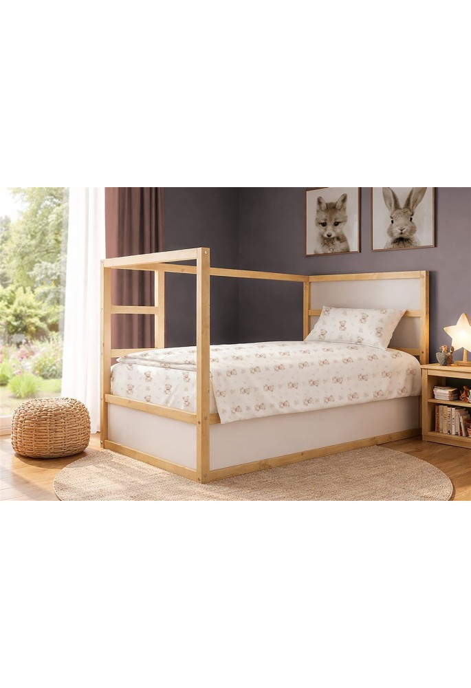 Σεντόνια Εμπριμέ Σετ 2 τεμ kids Newborn Bear 716 160x240 White-Beige 100% Cotton Σεντόνια Εμπριμέ Σετ 2 τεμ kids Newborn Bear 716 160x240 White-Beige 100% Cotton