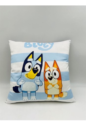 Βελούδινο Μαξιλάρι BBC Studios Bluey 600 38X38 White-Sky Blue 100% Velboa Βελούδινο Μαξιλάρι BBC Studios Bluey 600 38X38 White-Sky Blue 100% Velboa