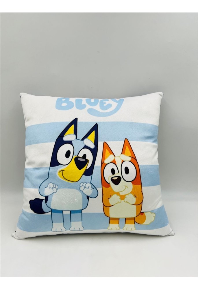 Βελούδινο Μαξιλάρι BBC Studios Bluey 600 38X38 White-Sky Blue 100% Velboa Βελούδινο Μαξιλάρι BBC Studios Bluey 600 38X38 White-Sky Blue 100% Velboa