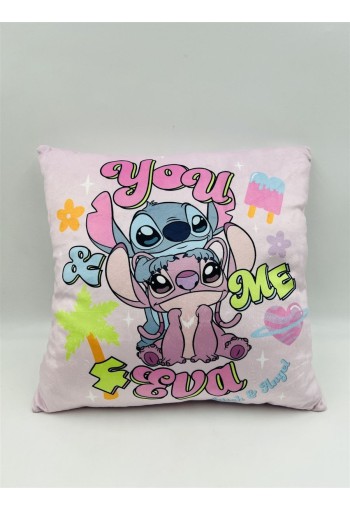 Βελούδινο Μαξιλάρι Disney Home Stitch & Angel 614 38X38 Baby Pink 100% Velboa Βελούδινο Μαξιλάρι Disney Home Stitch & Angel 614 38X38 Baby Pink 100% Velboa