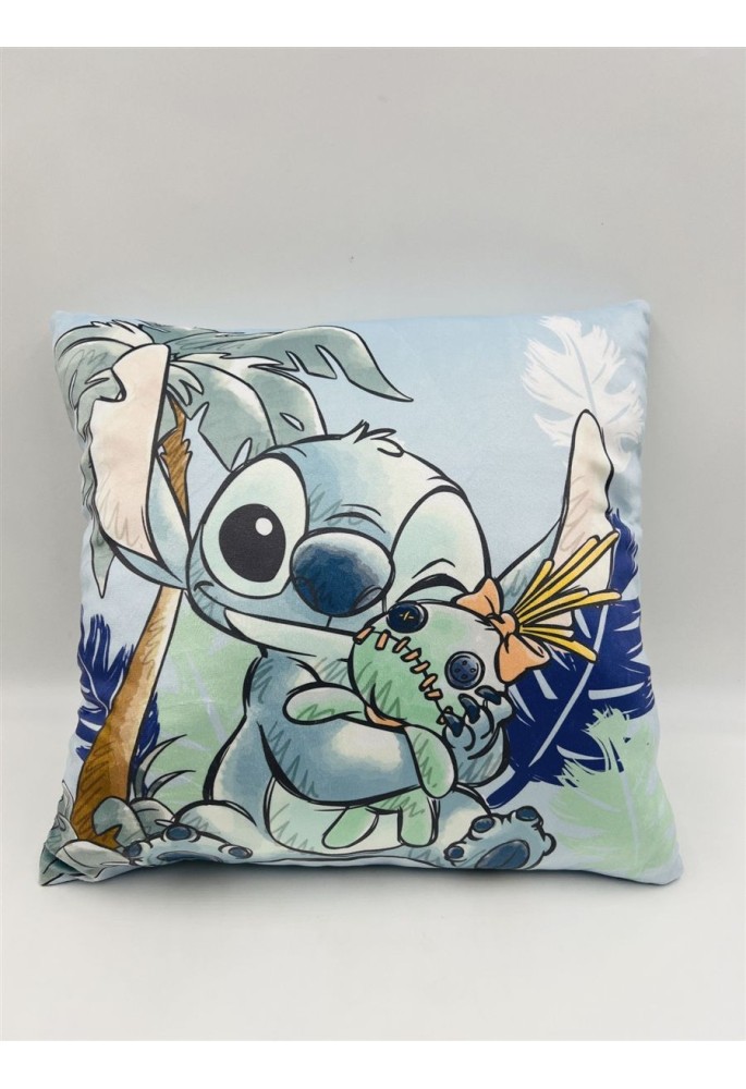 Βελούδινο Μαξιλάρι Disney Home Stitch 612 38X38 Pale Blue 100% Velboa Βελούδινο Μαξιλάρι Disney Home Stitch 612 38X38 Pale Blue 100% Velboa