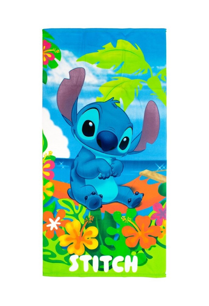 Πετσέτα Θαλάσσης Quick Dry Disney Home Lilo & Stitch 086 70x140 Blue-Green 100% Microfiber