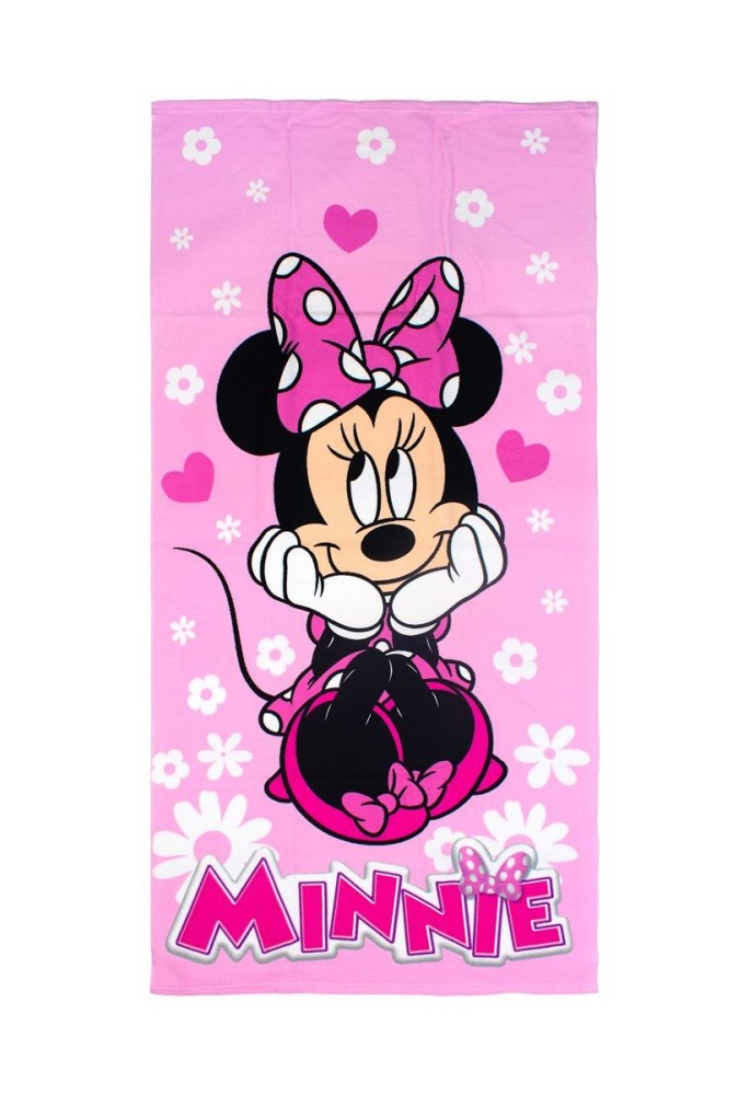 Πετσέτα Θαλάσσης Quick Dry Disney Home Minnie 543 70x140 Baby Pink 100% Microfiber Πετσέτα Θαλάσσης Quick Dry Disney Home Minnie 543 70x140 Baby Pink 100% Microfiber