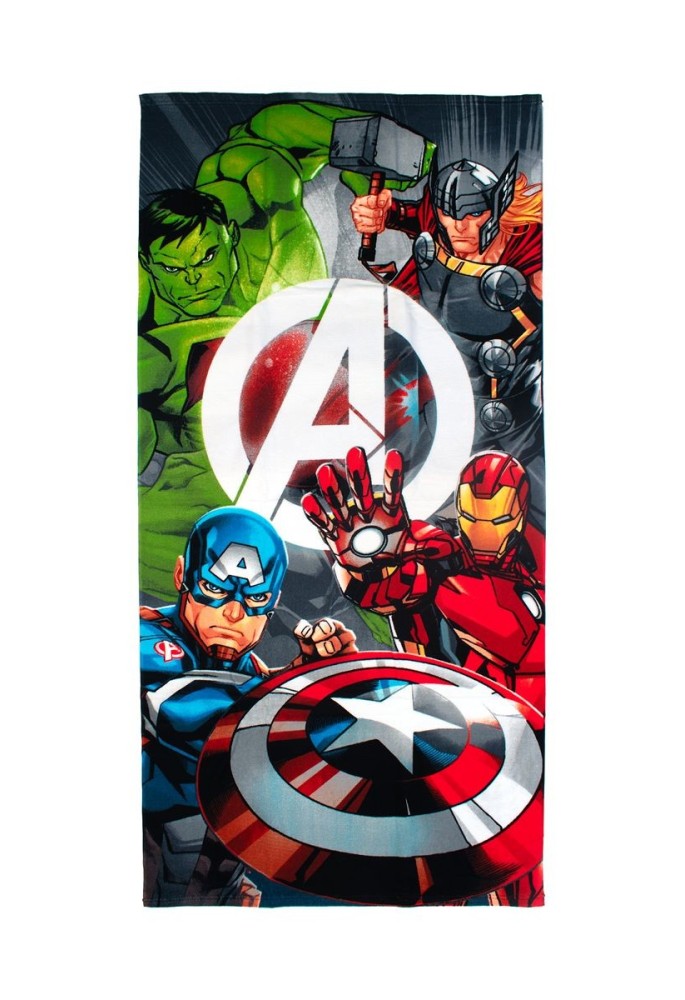Πετσέτα Θαλάσσης Quick Dry Marvel Avengers 553 70x140 White 100% Microfiber Πετσέτα Θαλάσσης Quick Dry Marvel Avengers 553 70x140 White 100% Microfiber