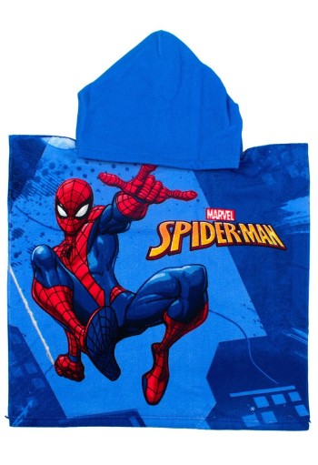 Πόντσο Θαλάσσης Quick Dry Marvel Spider-Man 538 50x100 Sky Blue-Blue 100% Microfiber Πόντσο Θαλάσσης Quick Dry Marvel Spider-Man 538 50x100 Sky Blue-Blue 100% Microfiber