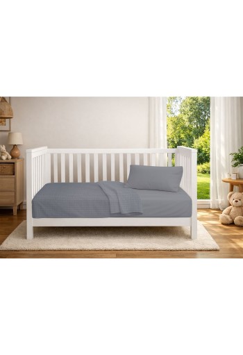 Κουβέρτα Πικέ bebe Μονόχρωμη 325 gr/m² 125x150 Grey 100% Cotton Κουβέρτα Πικέ bebe Μονόχρωμη 325 gr/m² 125x150 Grey 100% Cotton