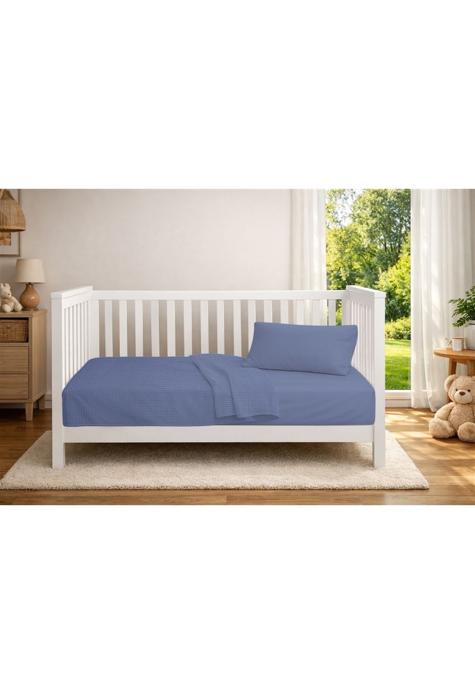 Κουβέρτα Πικέ bebe Μονόχρωμη 325 gr/m² 125x150 Classic Blue 100% Cotton Κουβέρτα Πικέ bebe Μονόχρωμη 325 gr/m² 125x150 Classic Blue 100% Cotton