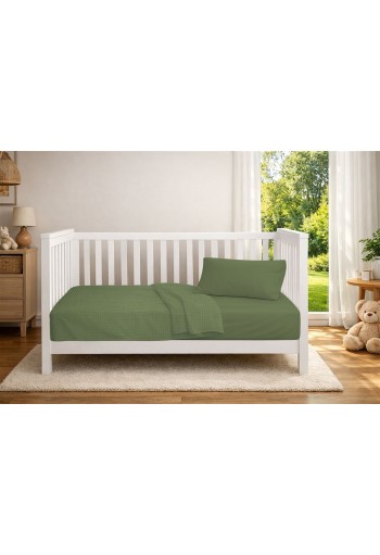 Κουβέρτα Πικέ bebe Μονόχρωμη 325 gr/m² 125x150 Olive 100% Cotton Κουβέρτα Πικέ bebe Μονόχρωμη 325 gr/m² 125x150 Olive 100% Cotton