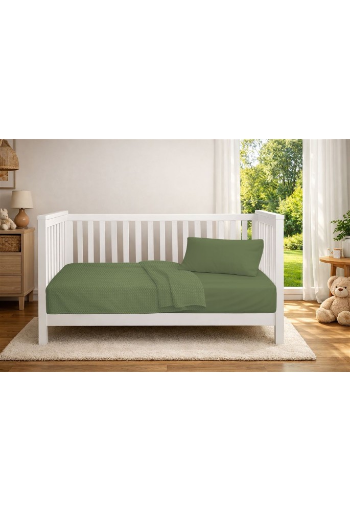 Κουβέρτα Πικέ bebe Μονόχρωμη 325 gr/m² 125x150 Olive 100% Cotton Κουβέρτα Πικέ bebe Μονόχρωμη 325 gr/m² 125x150 Olive 100% Cotton