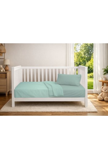Κουβέρτα Πικέ bebe Μονόχρωμη 325 gr/m² 125x150 Mint 100% Cotton Κουβέρτα Πικέ bebe Μονόχρωμη 325 gr/m² 125x150 Mint 100% Cotton