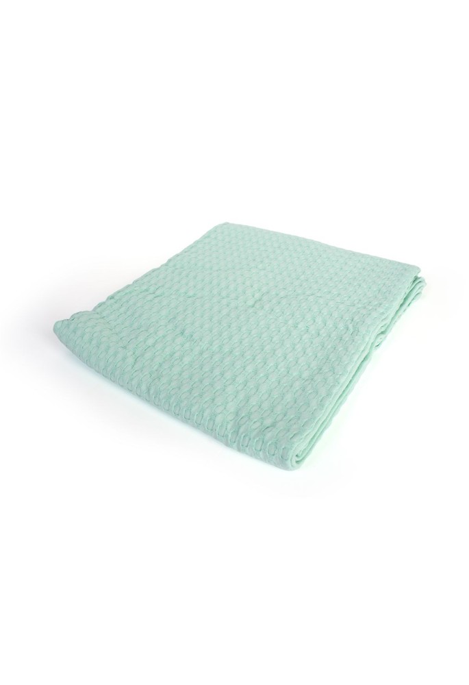 Κουβέρτα Πικέ bebe Μονόχρωμη 325 gr/m² 85x110 Mint 100% Cotton