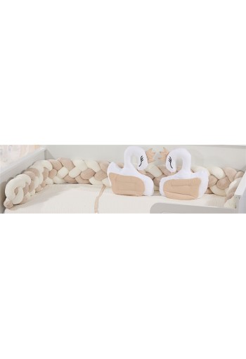 Πάντα Πλεξούδα bebe Wellsoft 40 Μήκος 220 cm White-Beige 100% Polyester Πάντα Πλεξούδα bebe Wellsoft 40 Μήκος 220 cm White-Beige 100% Polyester