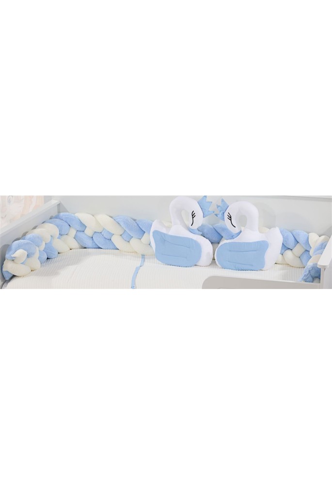Πάντα Πλεξούδα bebe Wellsoft 45 Μήκος 220 cm White-Sky Blue 100% Polyester Πάντα Πλεξούδα bebe Wellsoft 45 Μήκος 220 cm White-Sky Blue 100% Polyester