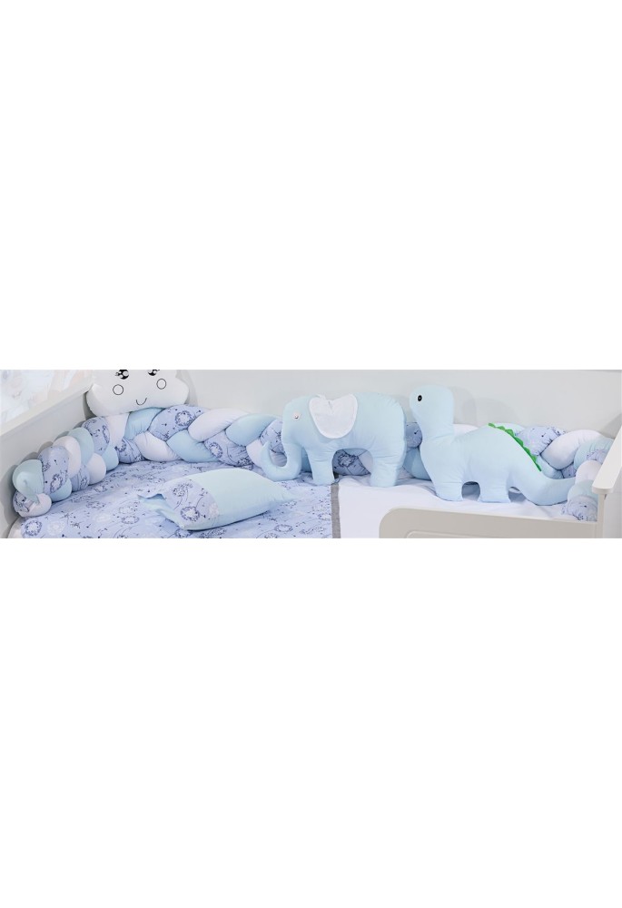 Πάντα Πλεξούδα bebe Τρίχρωμη 28 Μήκος 220 cm White-Sky Blue 65/35 Cott/Pol Πάντα Πλεξούδα bebe Τρίχρωμη 28 Μήκος 220 cm White-Sky Blue 65/35 Cott/Pol