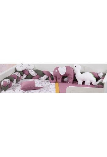 Πάντα Πλεξούδα bebe Τρίχρωμη 33 Μήκος 220 cm Dark Green-Dark Mauve 65/35 Cott/Pol Πάντα Πλεξούδα bebe Τρίχρωμη 33 Μήκος 220 cm Dark Green-Dark Mauve 65/35 Cott/Pol