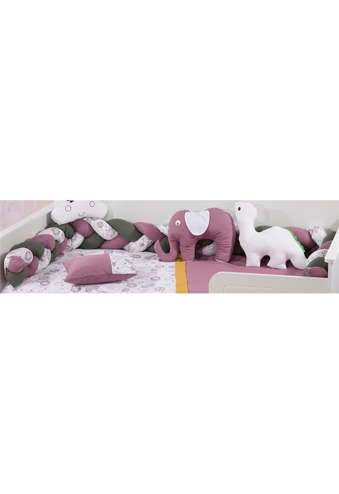Πάντα Πλεξούδα bebe Τρίχρωμη 33 Μήκος 220 cm Dark Green-Dark Mauve 65/35 Cott/Pol Πάντα Πλεξούδα bebe Τρίχρωμη 33 Μήκος 220 cm Dark Green-Dark Mauve 65/35 Cott/Pol