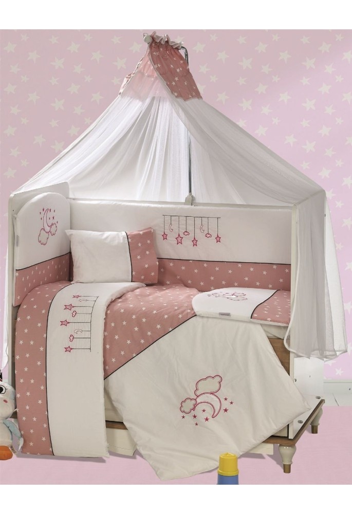 Προίκα Μωρού Με Κέντημα Σετ 9 τεμ bebe Sweet Dreams 09 White-Pink 100% Cotton Προίκα Μωρού Με Κέντημα Σετ 9 τεμ bebe Sweet Dreams 09 White-Pink 100% Cotton