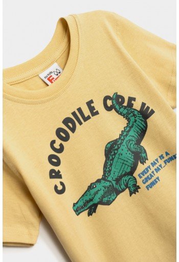 Funky Σετ Μπλούζα και Βερμούδα Crocodile Crew 124-301116-2 Μπεζ Funky Σετ Μπλούζα και Βερμούδα Crocodile Crew 124-301116-2 Μπεζ