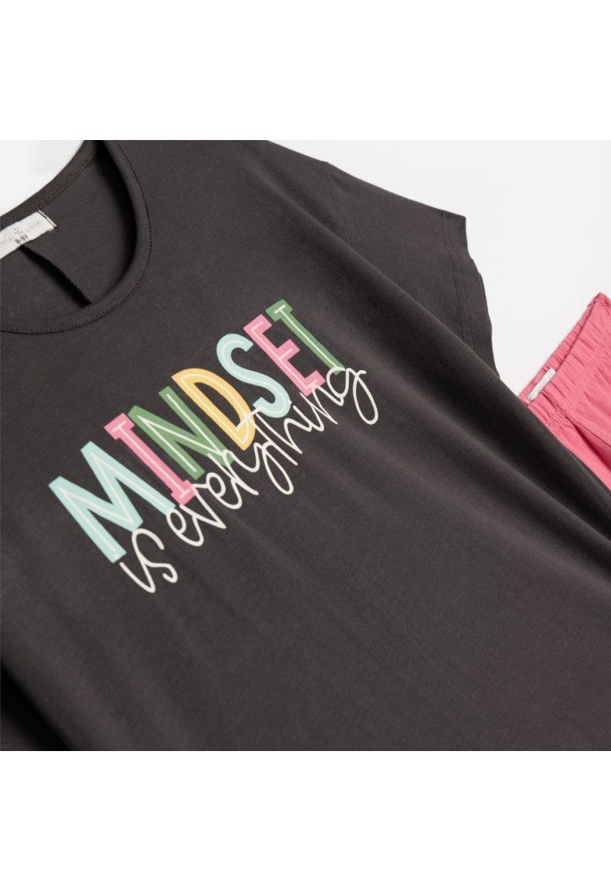 Funky Σετ Μπλούζα και Κολάν Κάπρι Mindset 125-519103-2 Ανθρακί Φούξια Funky Σετ Μπλούζα και Κολάν Κάπρι Mindset 125-519103-2 Ανθρακί Φούξια