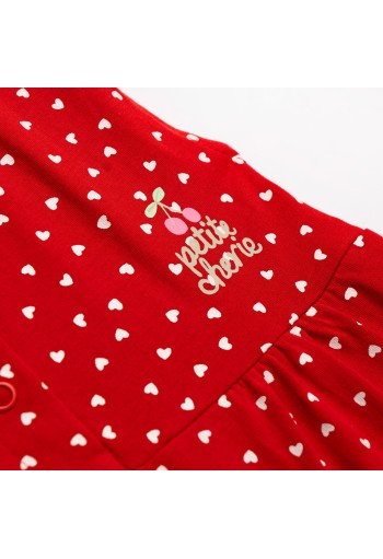 FUNKY Φορμάκι Αμάνικο και Σαλιάρα "Hearts" 126-060120-1 Φωτεινό Κόκκινο FUNKY Φορμάκι Αμάνικο και Σαλιάρα "Hearts" 126-060120-1 Φωτεινό Κόκκινο