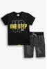 FUNKY Σετ Μπλούζα και Βερμούδα Τζιν "One Step" 126-102101-1 Μαύρο