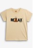 FUNKY Μπλούζα με Κοντό Μανίκι "Relax" 126-105107-2 Μπεζ FUNKY Μπλούζα με Κοντό Μανίκι "Relax" 126-105107-2 Μπεζ